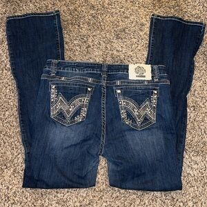 Women's Blue Embellished Jeans